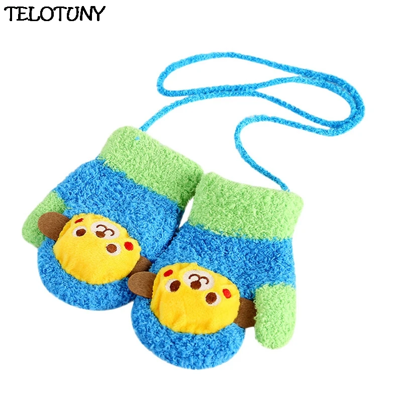 TELOTUNY 2018 FASHION Children Girls Boys Winter Cartoon Animal Patchwork Keep Warm Mittens Gloves IU20 | Детская одежда и обувь