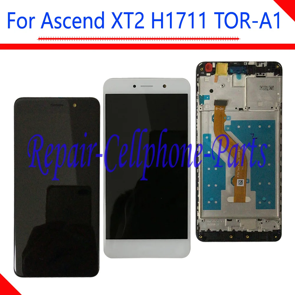 

New Gold / White / Black Full LCD DIsplay + Touch Screen Digitizer Assembly With Frame For Huawei Ascend XT2 H1711 TOR-A1