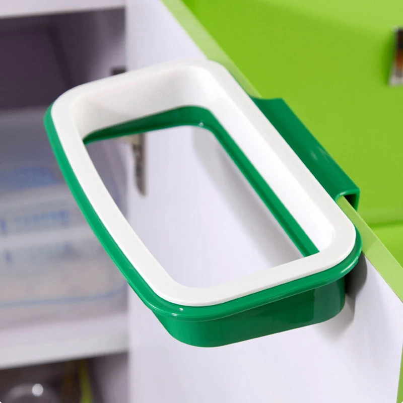 

1pc New Garbage Bag Holder Plastic Bracket Stand Rack Kitchen Trash Storage Hanger