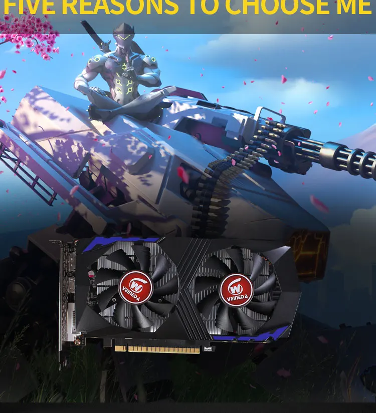 Видеокарта VEINIDA GTX1050 2 Гб 128 бит GDDR5 видеокарты для nVIDIA VGA HDMI Gtx игры PCI Express 3,0