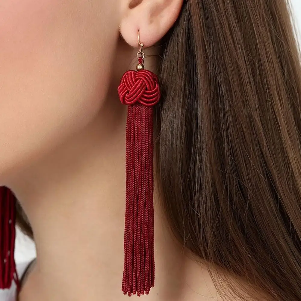 СЕДЕКС Бренд Богемские Стильные Длинные Серьги с Бахромой Большая Распродажа Дешевые Женские Вечерние Украшения с Заявлением