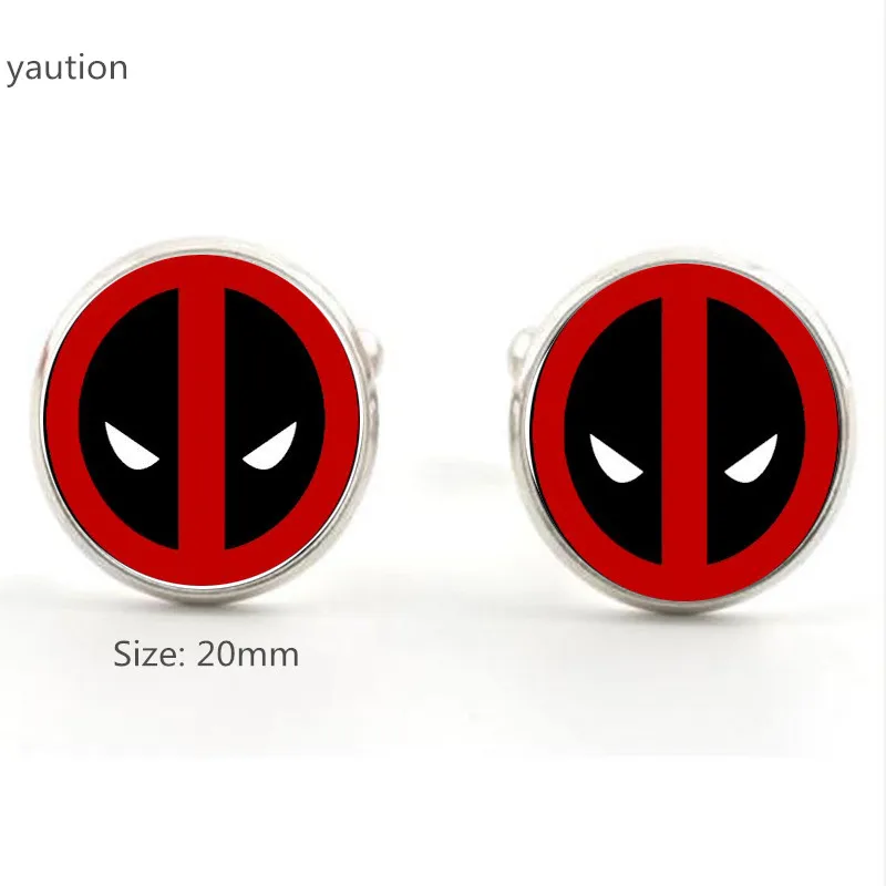 Стеклянные запонки 20 мм мужские ювелирные изделия с серебряным/бронзовым