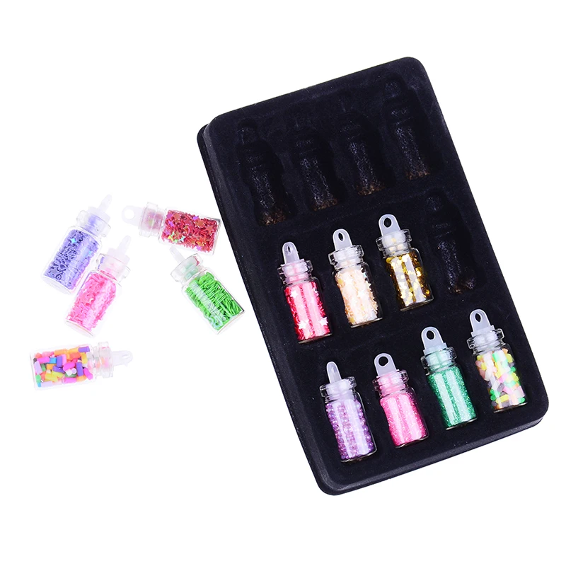 1 набор случайный наполнитель с блестками Прозрачный/пушистый полимерный слайм