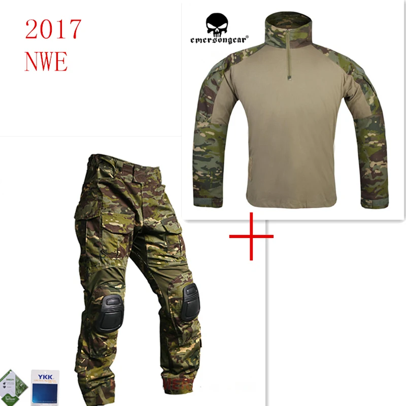 Emersongear G3 Combat Shirt&Pants With Knee Pads Waterproof Training Clothing Airsoft Tactical Gear Multicam Tropic MCTP Emerson