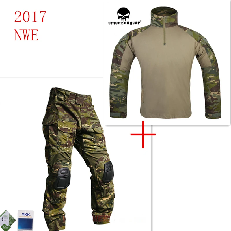 Emerson gear G3 боевая рубашка и брюки с наколенниками Водонепроницаемая тренировочная одежда страйкбол тактическая Экипировка мультикам Тропик MCTP Emerson