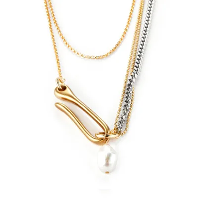 Pin Pearl нескольких элементов Японии Корея Дизайнер Регулируемый колье Цепочки и ожерелья бижутерии для Для женщин Colar Gargantilla
