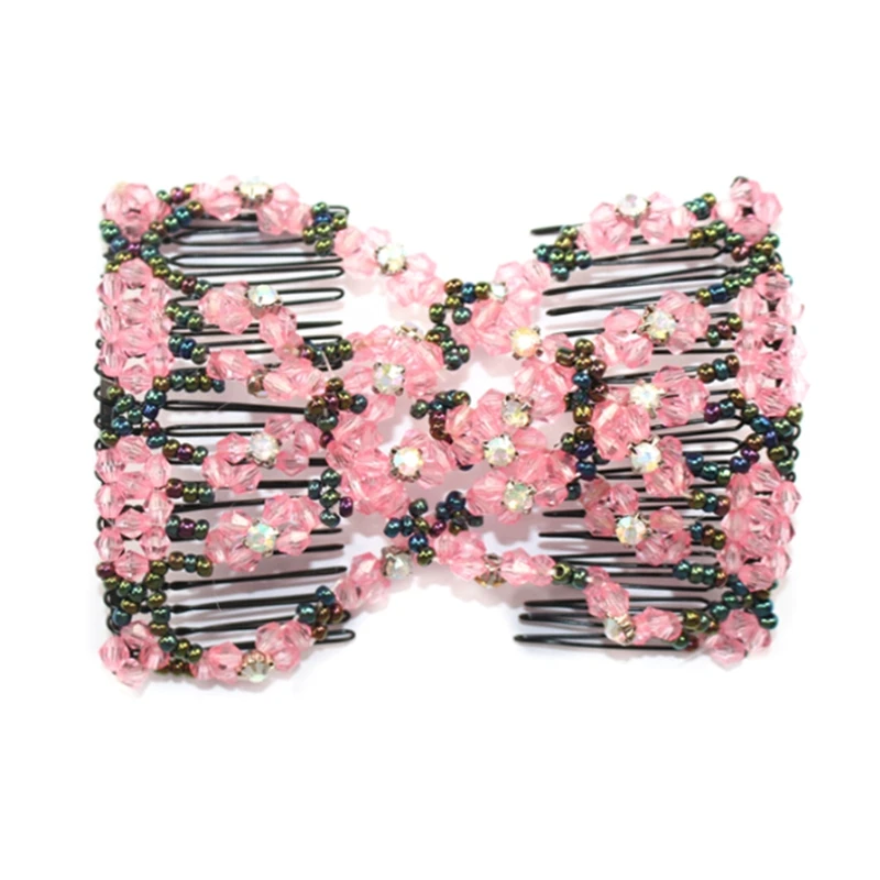 Лидер продаж волшебная расческа для волос расшитая бисером двойные эластичные