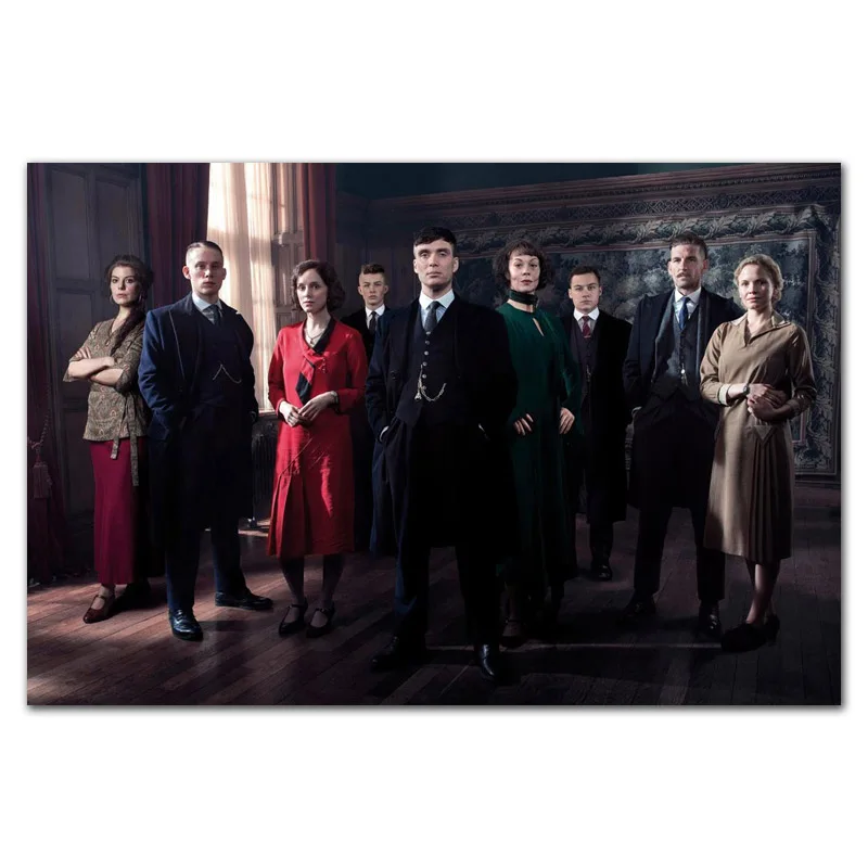 Многоцветный Peaky blinders-cillian Murphy США ТВ-шоу плакат стены искусства картина холст картина домашний декор плакаты и печать - Цвет: Многоцветный