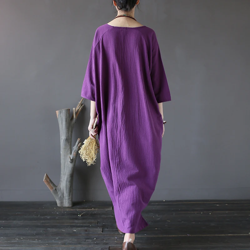 2018 Для женщин летнее платье ретро плюс Размеры свободные ручной работы плиты