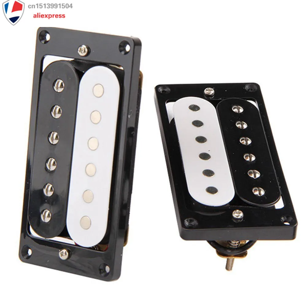 

1 Set Of 2 Humbucker Double Coil Electric Guitar Pickups Black/White
