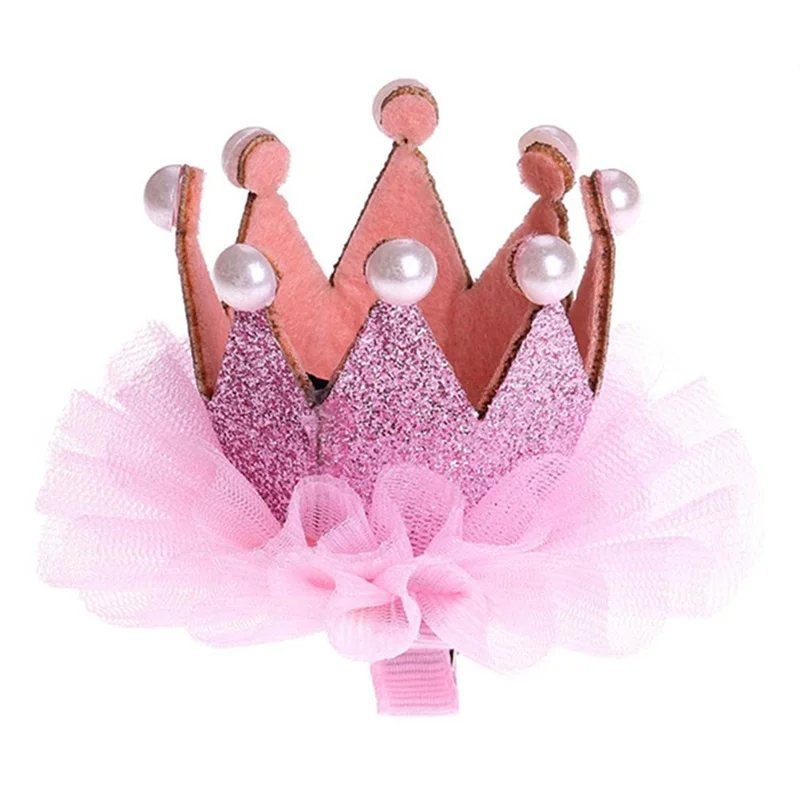 1 шт. новинка хорошее качество детская Милая корона принцесса кружевные заколки