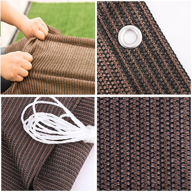 Tewango коричневый кофейный Солнцезащитный УФ блок квадратный тканевый навес для