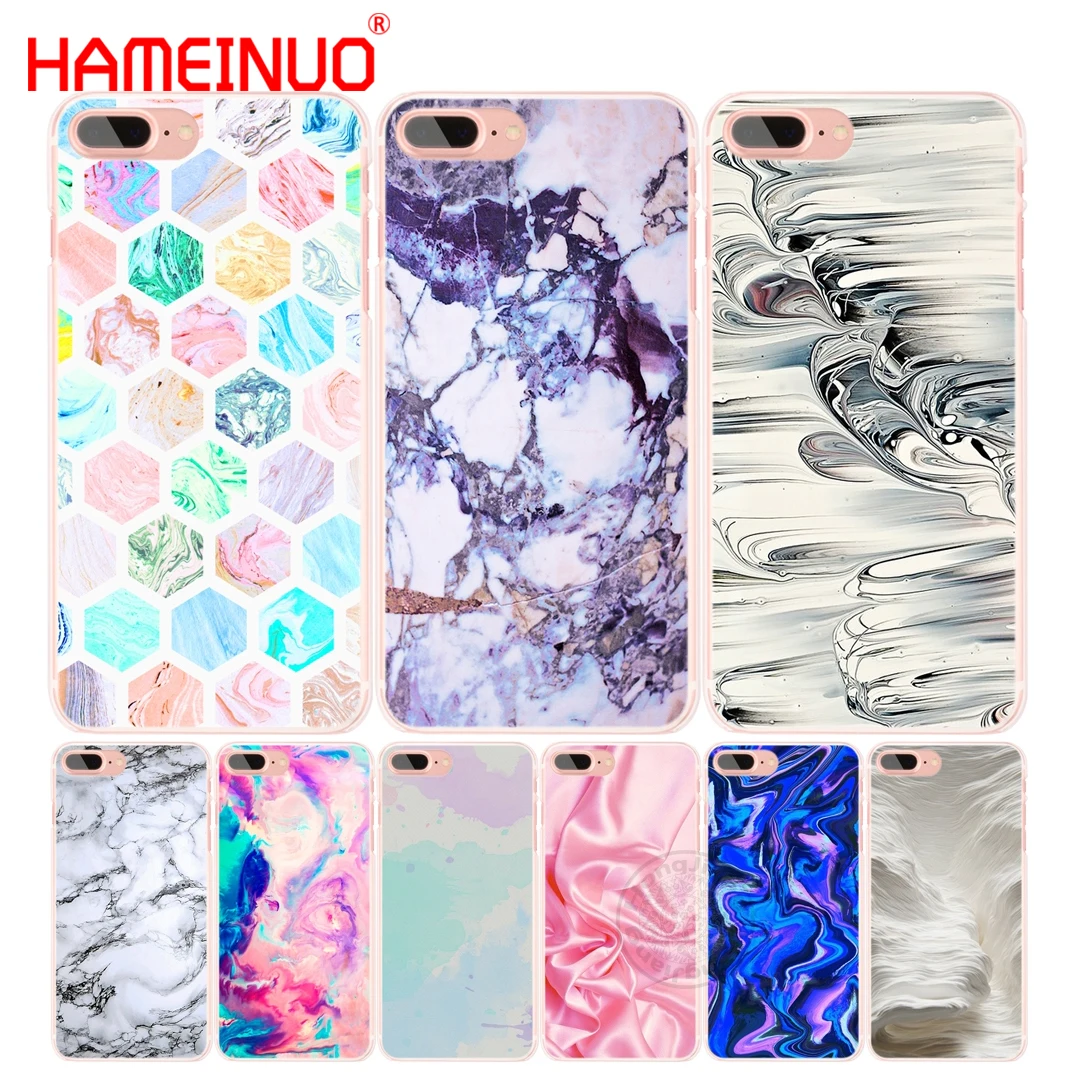HAMEINUO чехол для сотового телефона с мраморным рисунком iphone 6 4 4s 5 5s SE 5c 6s 7 8 plus X |