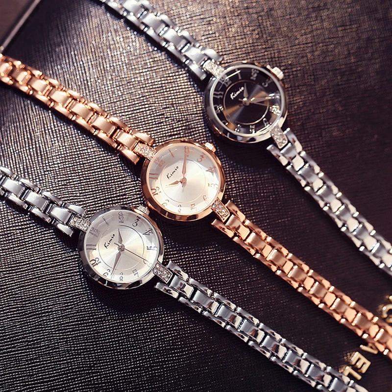 Мода 2017 г. Бренд KIMIO эксклюзивный бренд Кварц-часы женские часы для женщин золото