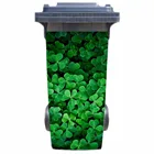 Бесплатная доставка DIY природа лист клей съемный водостойкий стикер этикеты Для Мусора корзина для мусора крышка стикеры 120 л 240 л