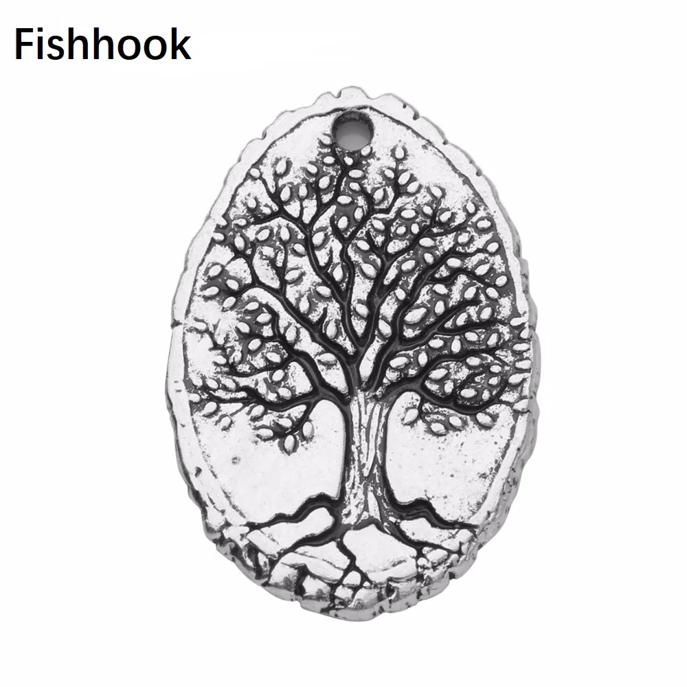 Подвески Fishhook Древо жизни Ellipse подходящие браслеты Женские Ювелирные изделия