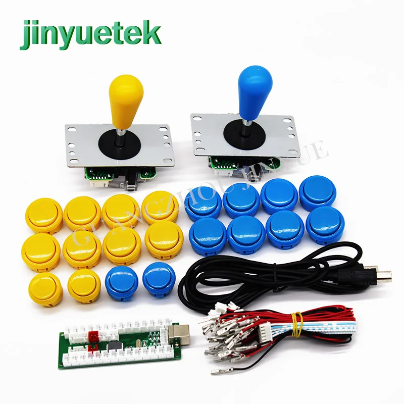 Аркадная Кнопка джойстик DIY kit с USB кодер 8 канальный видеорегистратор аркадный и 20 Sanhe кнопки поддерживают