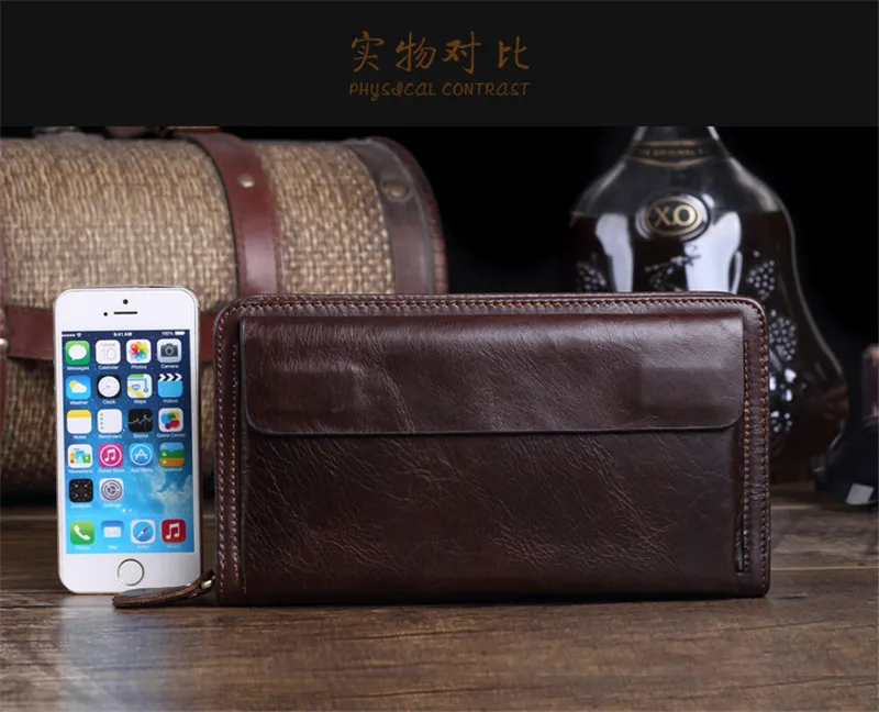 Роскошный кошелек из натуральной кожи для мужчин и женщин бумажник воловьей с