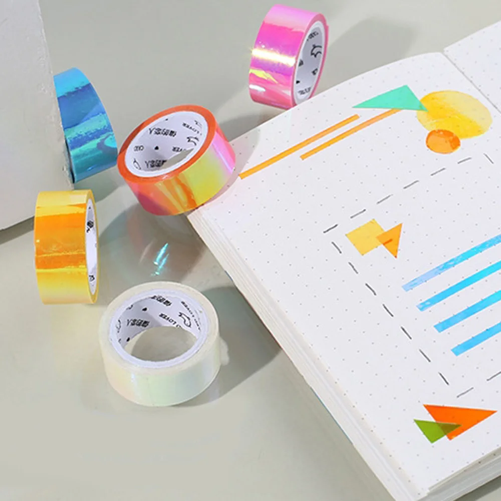 Красочные блестящие декоративные Радуга Washi лента DIY Скрапбукинг малярный скотч