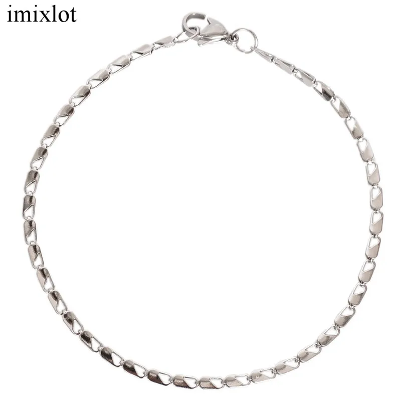 Модные мужские ювелирные изделия imixlot из нержавеющей стали серебряного цвета