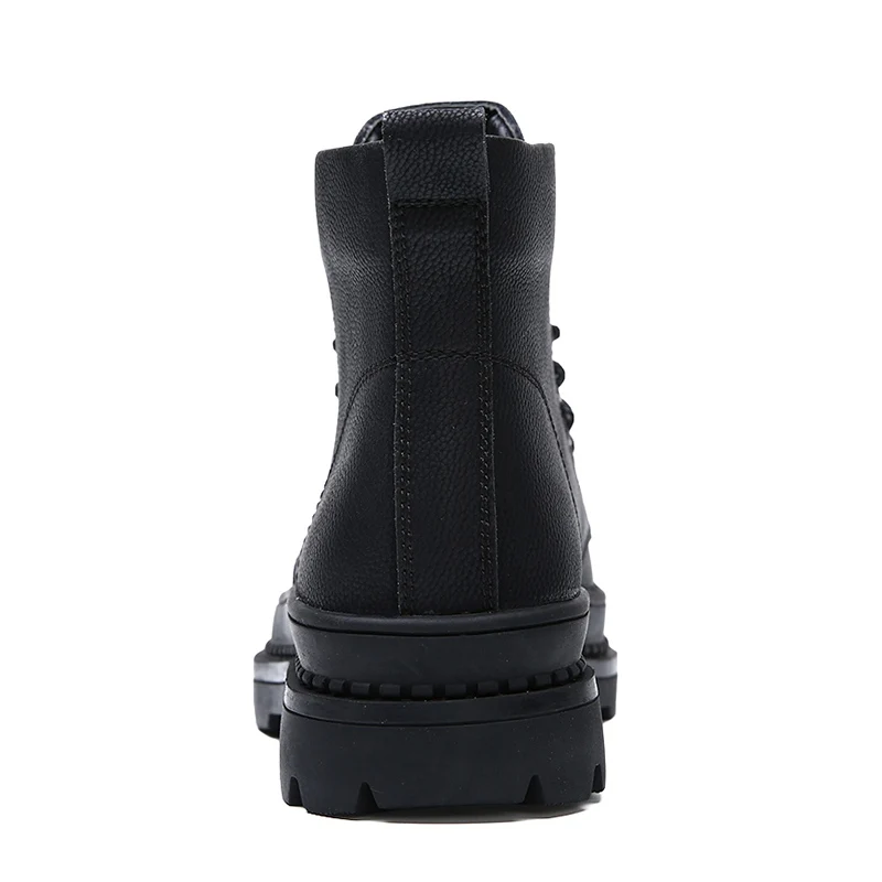 Tuyoki Thick Bottom Stylish Men's Boots Strappy Cross Tied High Top Fur Lined Short Plush Winter Male Size 38-44 | Обувь