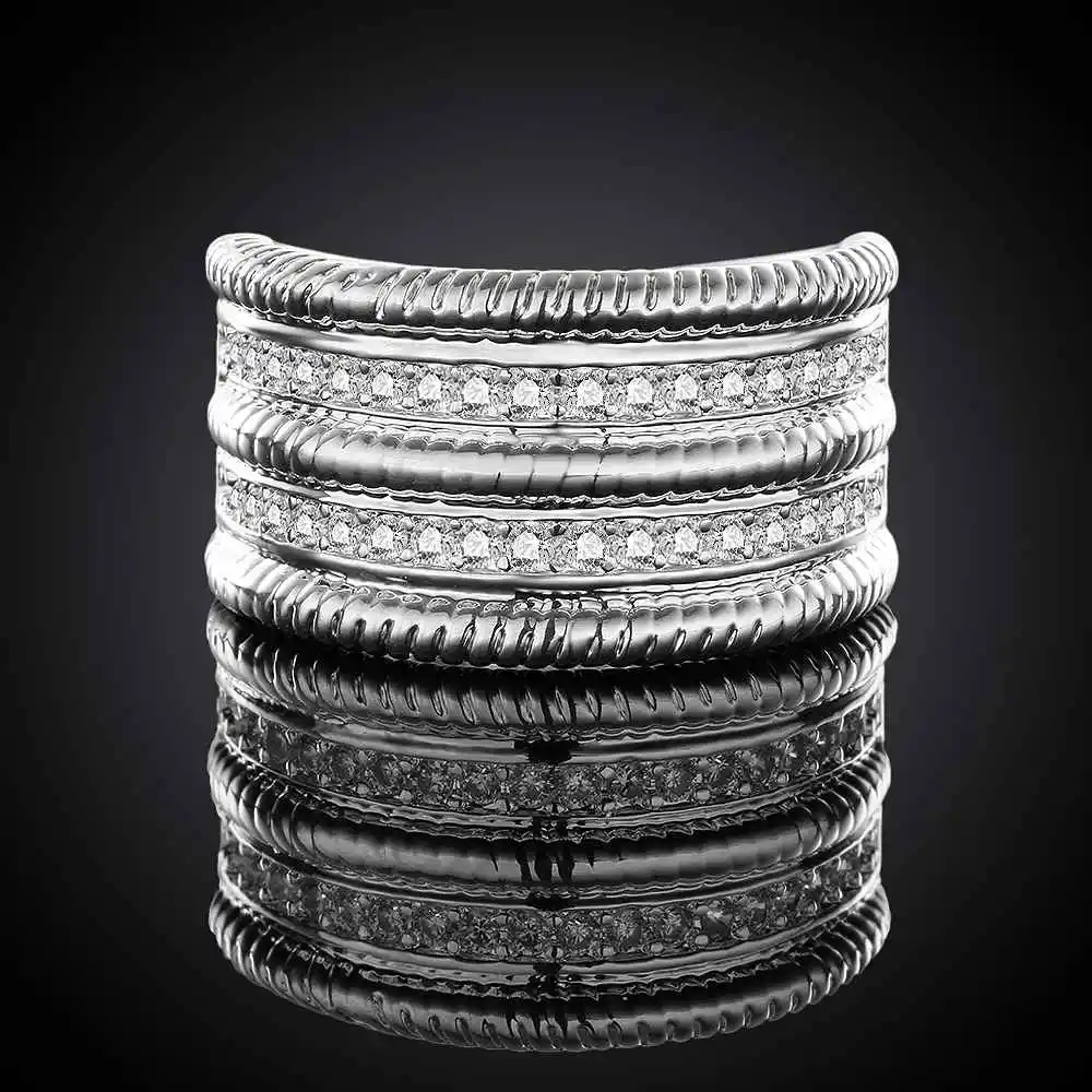 Хит продаж великолепные кольца с серебряным покрытием для женщин модные цены в