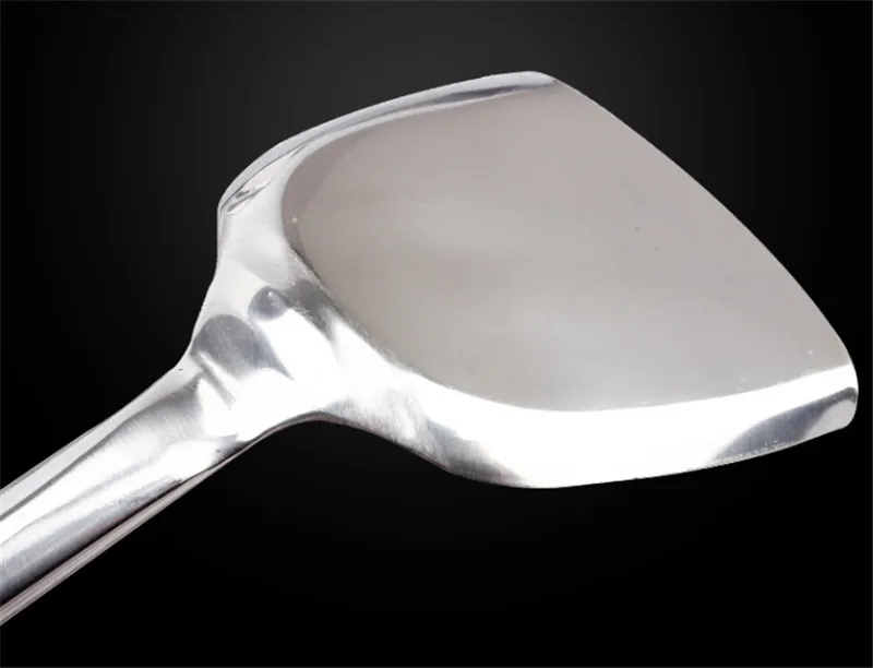 Большая длинная лопатка Черпак шеф-повара для приготовления пищи cocina utensilios кухонная утварь ручка полностью нержавеющая сталь металл Тернер ложка для супа ВОК