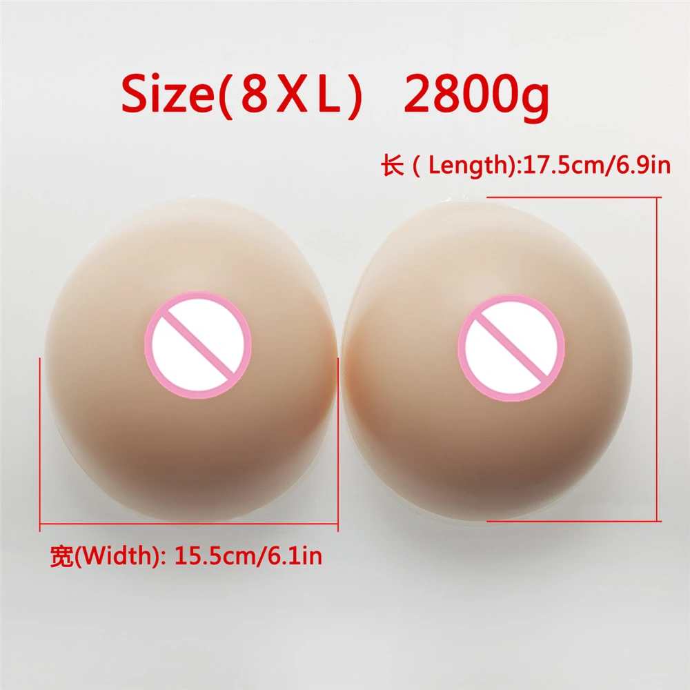 

Silicone Breast Forms 2800g/Pair Crossdress Drag Queen False Artificial Breasts Fake boobs Realistic Medical Silicone Breast