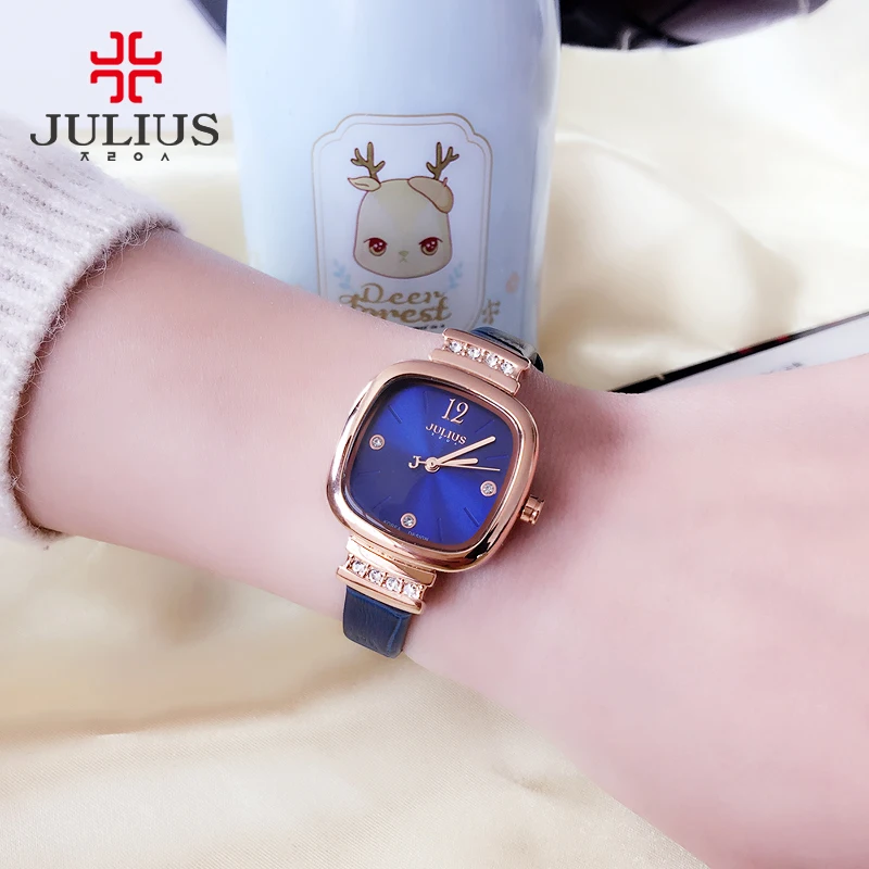 Часы наручные женские квадратные кварцевые в японском стиле маленькие модные с