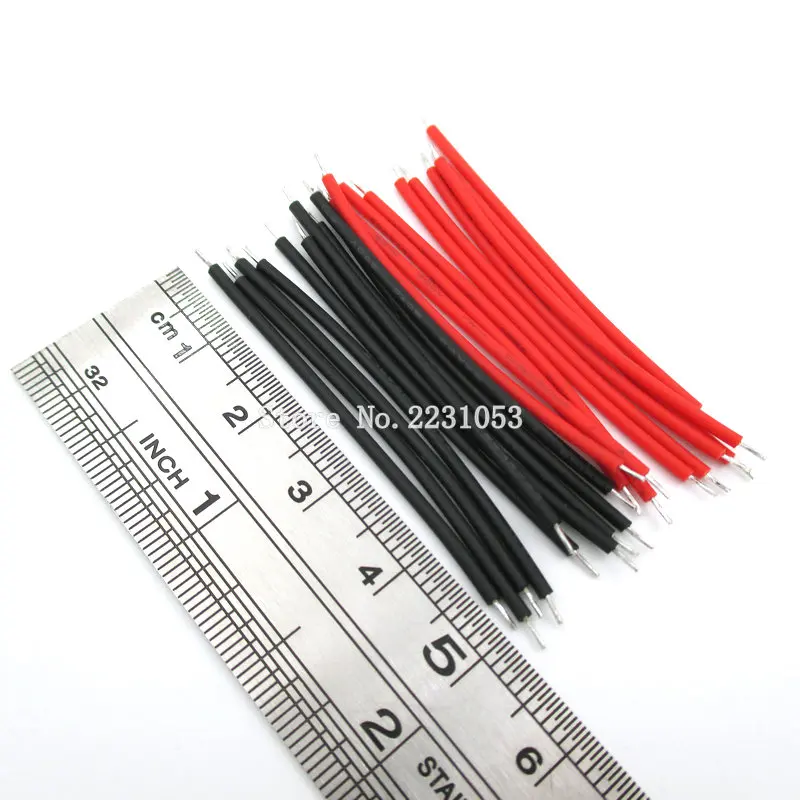 100 шт./лот Луженая макетная плата PCB паяльный кабель 24AWG 5 см Fly Jumper провод оловянные