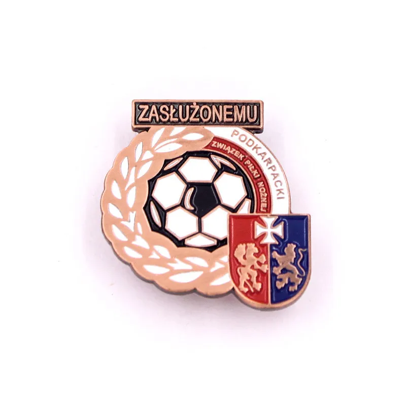

Manufacturer custom football badge 2D3D zinc alloy pin badges