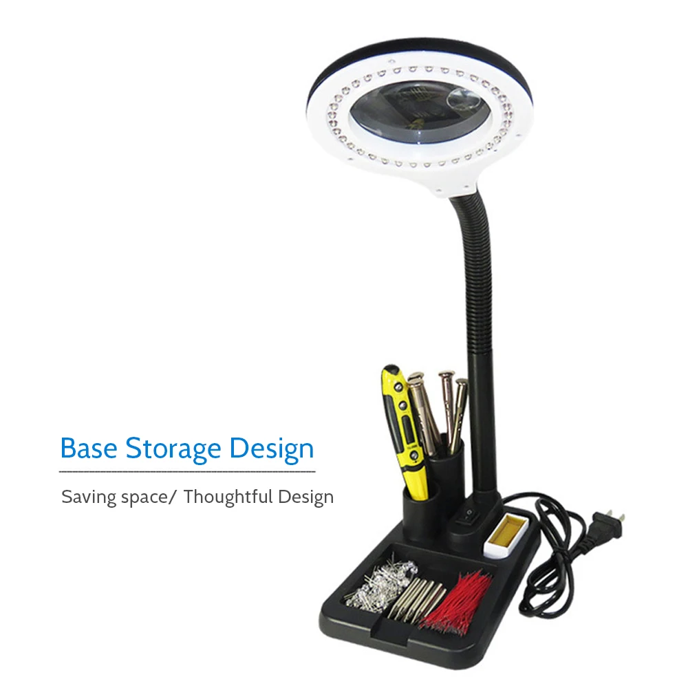 Настольная лампа с увеличительным стеклом и 40 кратсветильник AC110 220V|Лупы| |