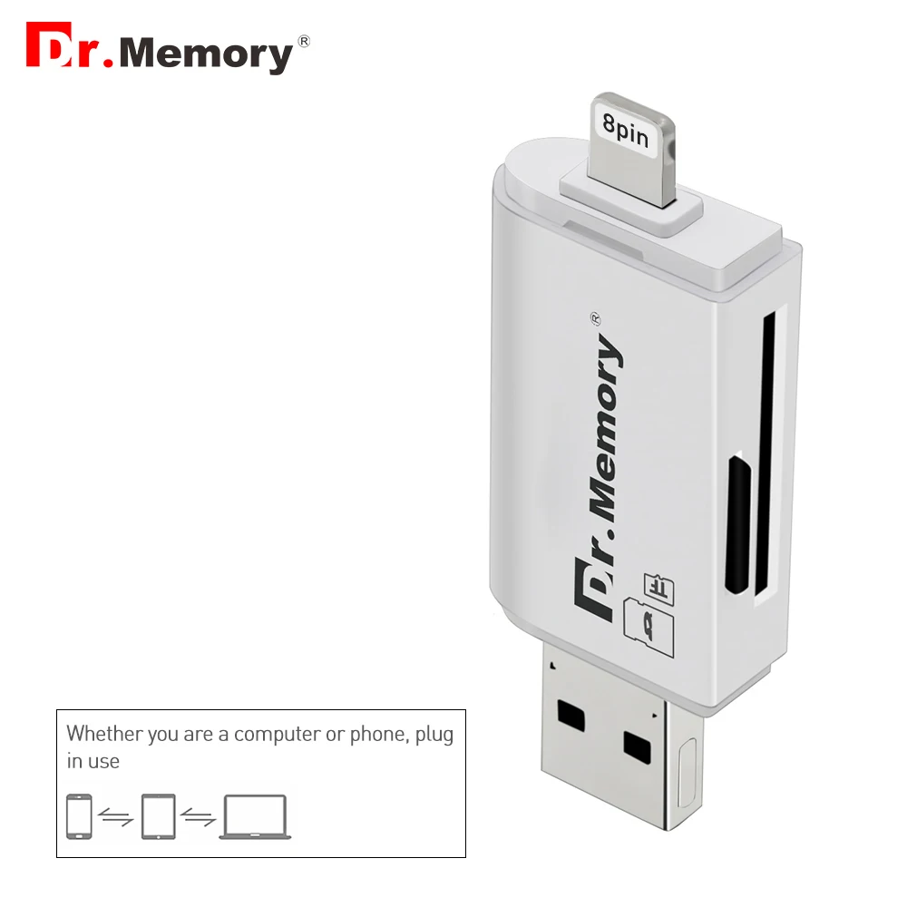 3 в 1 Micro SD TF Card Reader USB 2 0 карта памяти адаптер для Apple iPhone 6S 7 Plus 8 X Pendrive|reader usb|usb 2.0 sdmemory