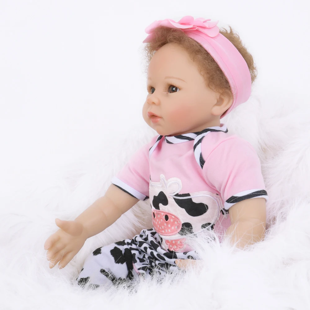 Силиконовые куклы для новорожденных новый развивающий стиль игрушка 55 см