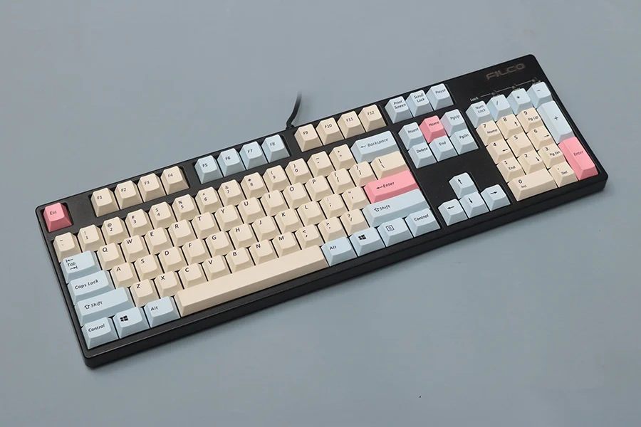 PBT Keycap Вишневый профиль розово-голубой 111 клавиш для механической клавиатуры mx Переключатель Keycap цвет краситель подбитые брелки