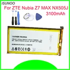 Литий-ионный аккумулятор ISUNOO 3100 мАч LI3830T43P3HB34243 для ZTE Nubia Z7 MAX NX505J, аккумулятор с инструментами для ремонта