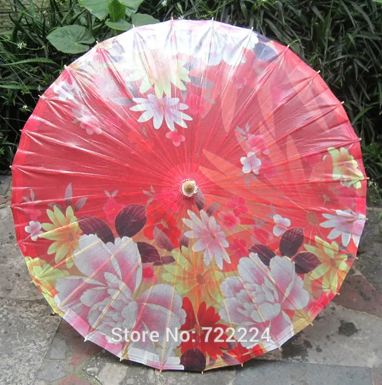 

Красный декоративный зонт, бумажный, с красными цветами, для ручной работы, фестиваля, свадьбы, диаметр 84 см