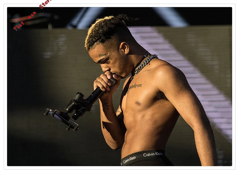 XXXTentacion рэп хип-хоп музыка Звезда Певица художественный плакат белая бумага с покрытием печать живопись для домашнего декора Настенный художественный плакат - Цвет: Лиловый