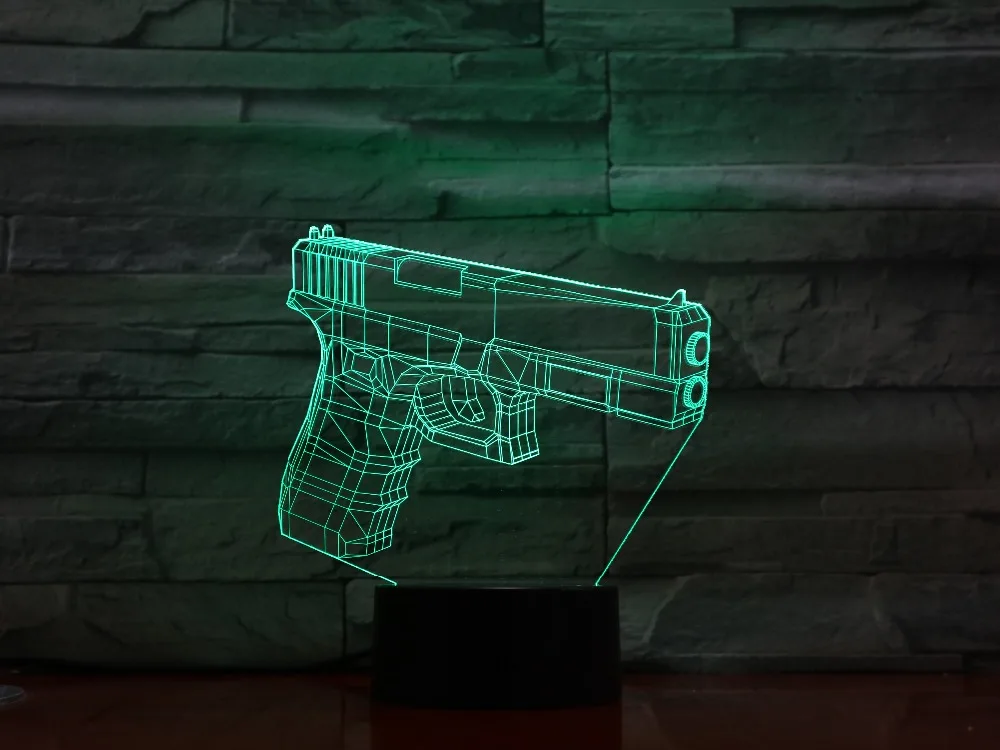 

Novelty 3D lamp Optical illusion 7 colorful table Lamp DIY LED Night Light engraved acrylic nightlight Crafts Kids GX1392