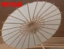 50 шт. Новое поступление Экологичные бамбуковые белые цветные с длинной ручкой свадебные бумажные зонтики DHL FedEx
