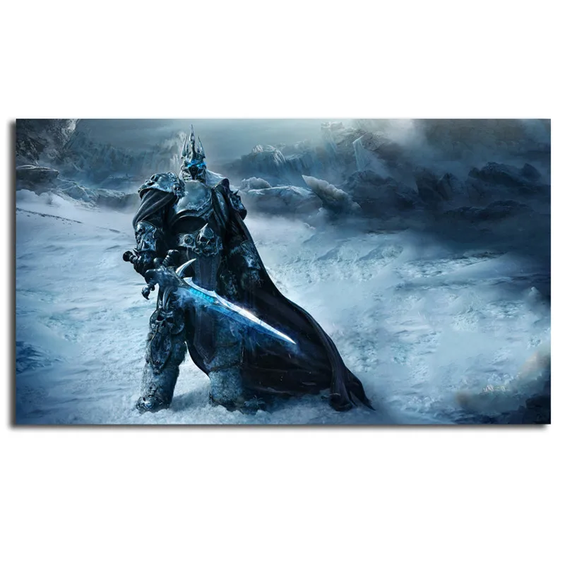 World Of Warcrafts ArthasThe Lich King настенные художественные плакаты на холсте печатные картины маслом настенные картины для спальни современный домашний декор