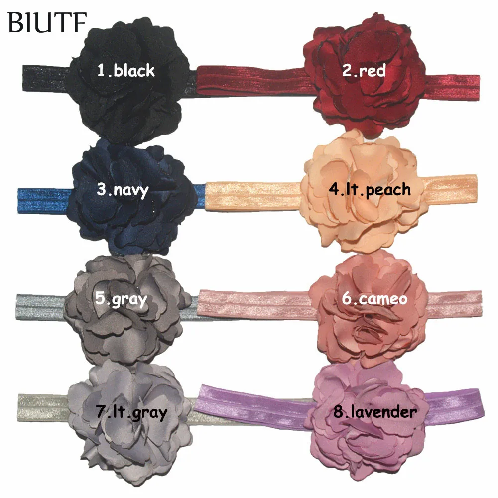 8 шт./лот эластичная лента для волос с 3 дюймовым винтажным сгоревшим сатиновым