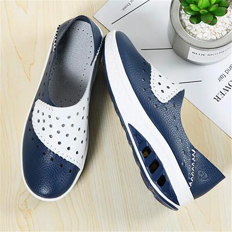 

Summer fashion breathable hole new slope with sponge cake set foot casual mother women's shoes