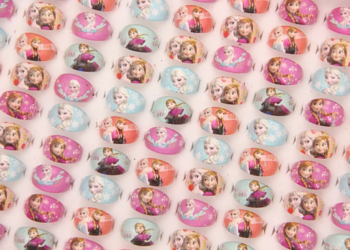 1 шт. новинка Снежная Романтика детское кольцо с героями мультфильмов принцесса