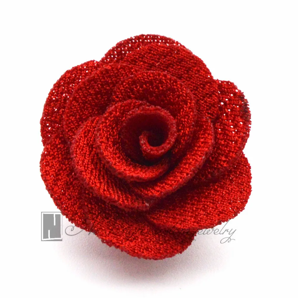 Красный ручной работы розы шелковые цветы кнопки ювелирные изделия для женщин