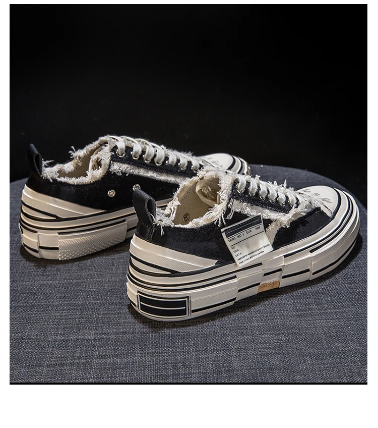 Trend Canvas Shoes Female Sponge Cake Thick-soled vulcanized Shoes Net red with Casual Retro Shoes Student Sports Shoes