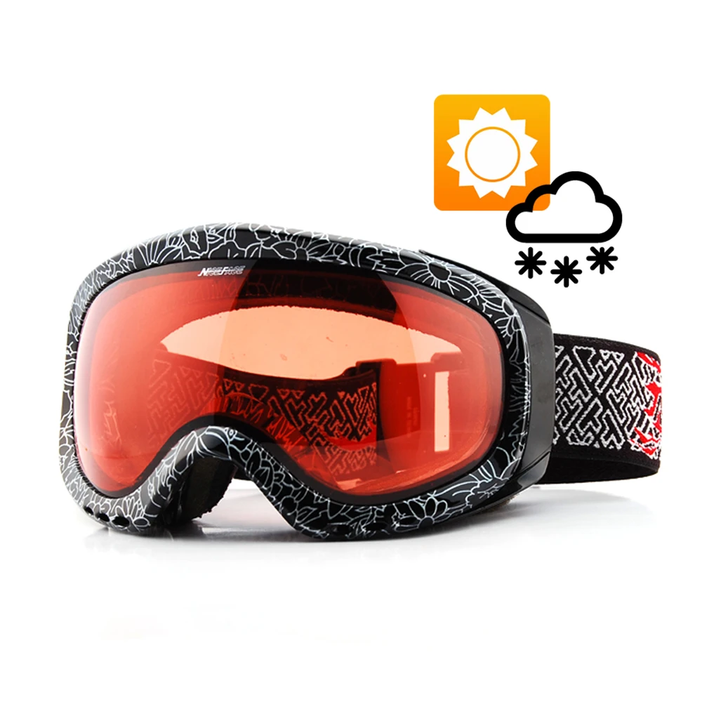Snow Goggles Anti-fog Uv Protection All Weather Night Vision Sunny Day Men Women
