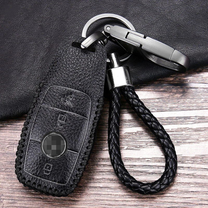 Кожаный чехол для автомобильного ключа Mercedes Benz AMG 2016 2017 2018 E S Class W213 E200 E260 E300 E320 E43 E400