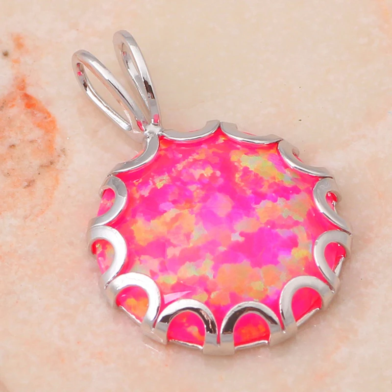 Подвески женские из серебра с красным огненным опалом OP489A модные ювелирные