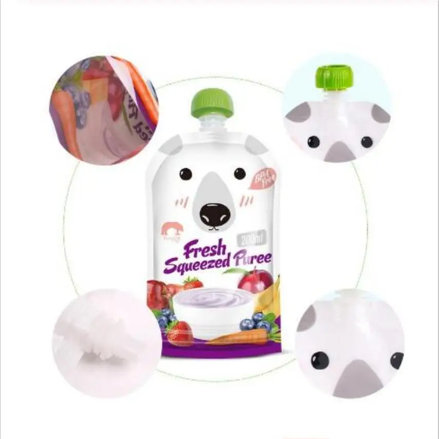 1 шт. детское хранилище для еды экологически чистый 200 мл многоразовый мешочек